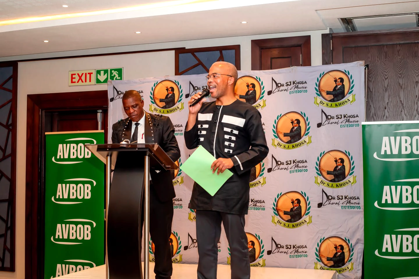 Dr SJ Khosa Choral Music Eisteddfod - Choir Event 55 - The Board Chairman of Dr. S.J Khosa Music NPC, Prof. Matsebatlela Thabe M, and the CEO Retired Col. Mapaya M.W